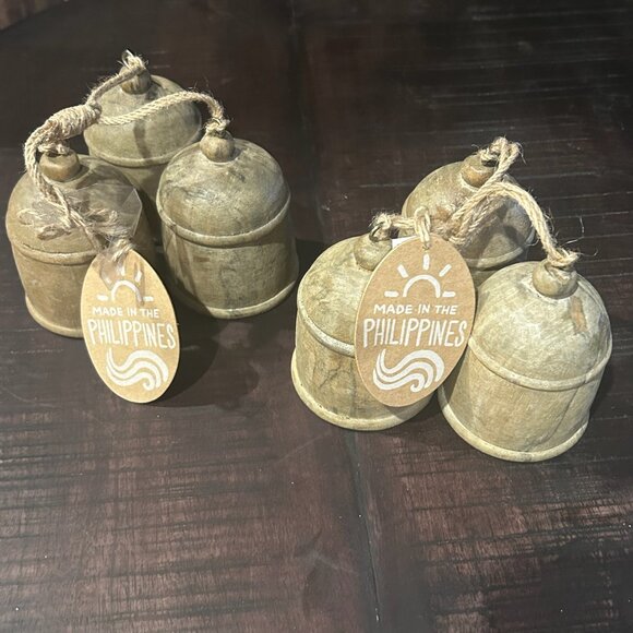 Other - NWT 2 Pairs Set of 3 Handmade Rustic Harmony Vintage Cow Bells